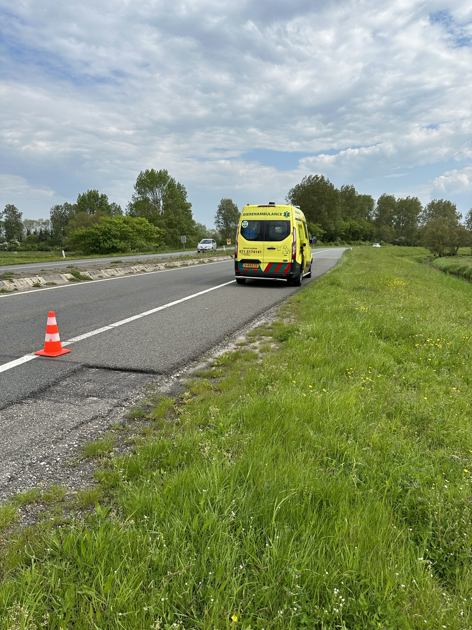 Pech met de ambulance bus